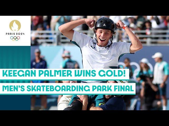 Keegan Palmer defends his title with gold in men’s skateboarding park final  | Paris 2024 highlight