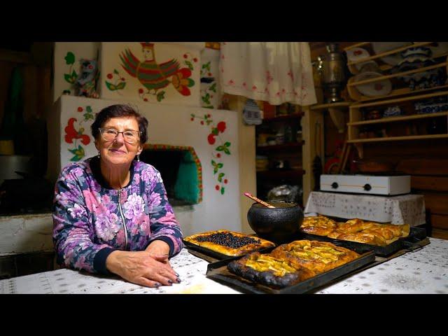 Old woman lives alone in a forest village. All the neighbors went to town for the winter. Russia