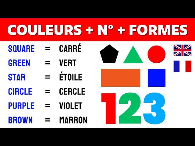 Lesson 2  Les Couleurs, Formes et Chiffres en Anglais  Colors, Shapes and Numbers in English 