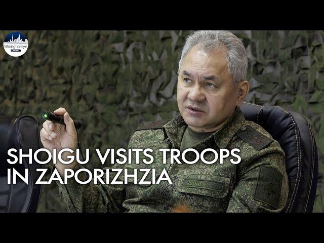 Russian defense minister Shoigu inspects troops in Ukrain