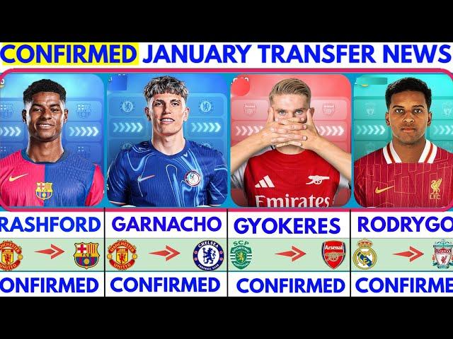 THE LATEST CONFIRMED TRANSFER NEWS AND RUMOURS TRANSFERS WINTER 2025|Rashford️Gyokeres️Garnacho️