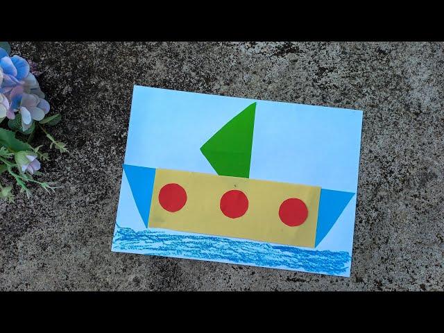 IDE KEGIATAN PAUD TEMA KENDARAAN AIR SUB TEMA PERAHU| MENEMPEL BENTUK GEOMETRI PERAHU