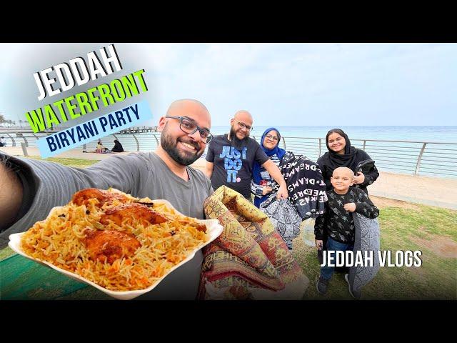 Jeddah Waterfront Per Biryani Party  Baji Ko Dia Surprise  Jeddah Vlogs are ON 