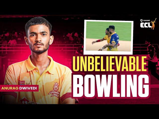 Anurag Dwivedi stuns Elvish Yadav’s team with a wicket maiden  | Haryanvi vs Lucknow | ECLT10