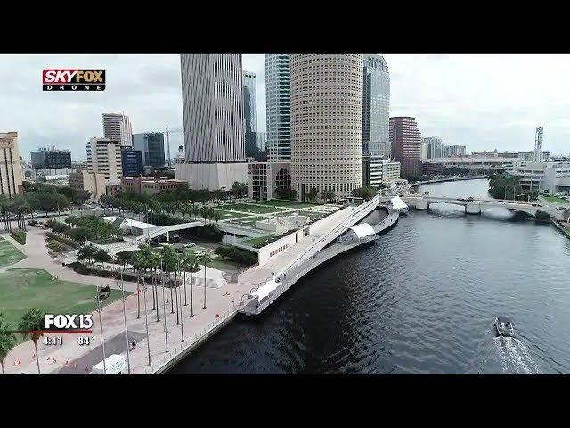 Drone's view of Tampa's new Riverwalk