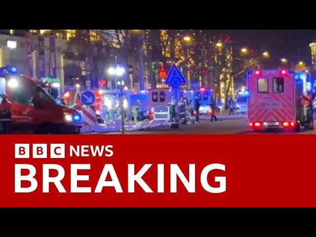 At least one dead after car drives into crowd at German Christmas market, reports say | BBC News