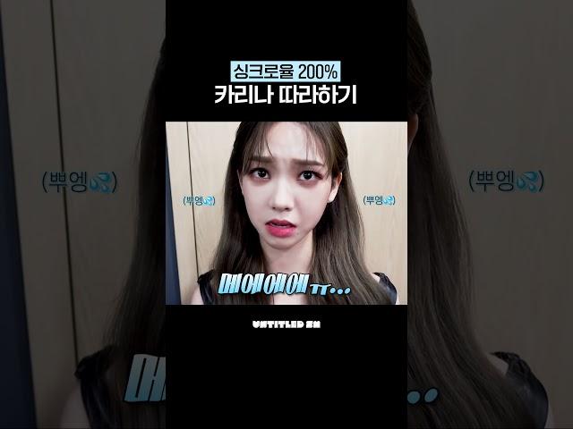 카리나 따라하기 일타강사들 #에스파