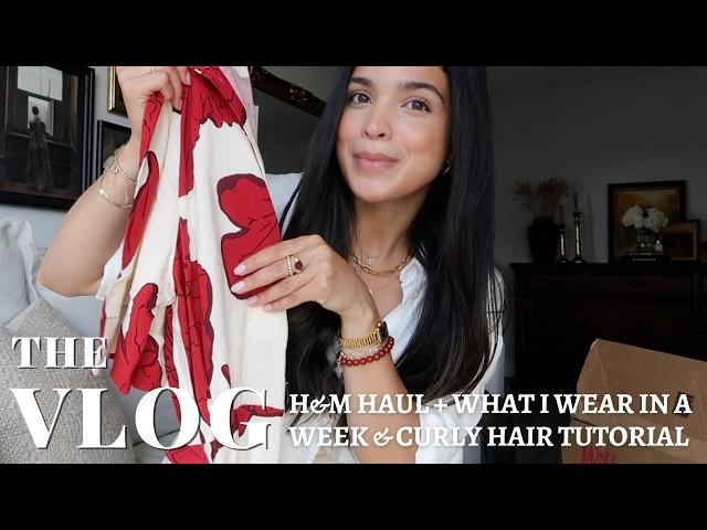 H&M TRY-ON HAUL + A WEEK OF SUMMER OUTFITS & CURLY HAIR TUTORIAL | VLOG S5:E22 | Samantha Guerrero