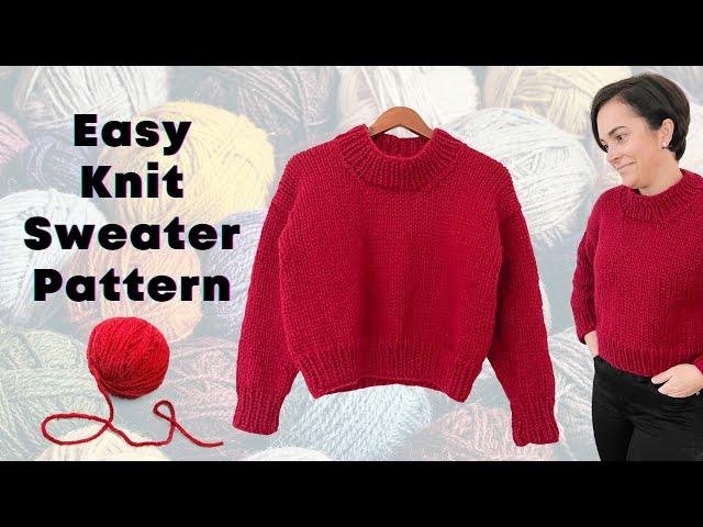 Knit an Easy Sweater for the Holidays || Free Pattern + Tutorial