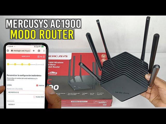 Cómo CONFIGURAR Router Mercusys AC1900 en Modo ROUTER  desde el Celular/Muy Fácil