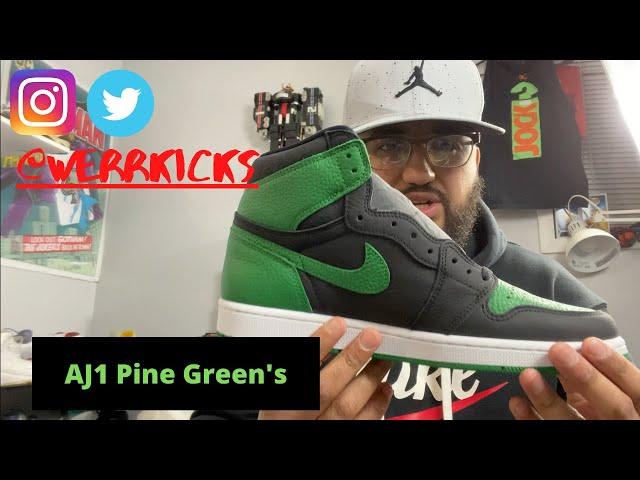 Pine Green Air Jordan 1's 2.0 ( On Feet ) Kicks on fire package!!!!!