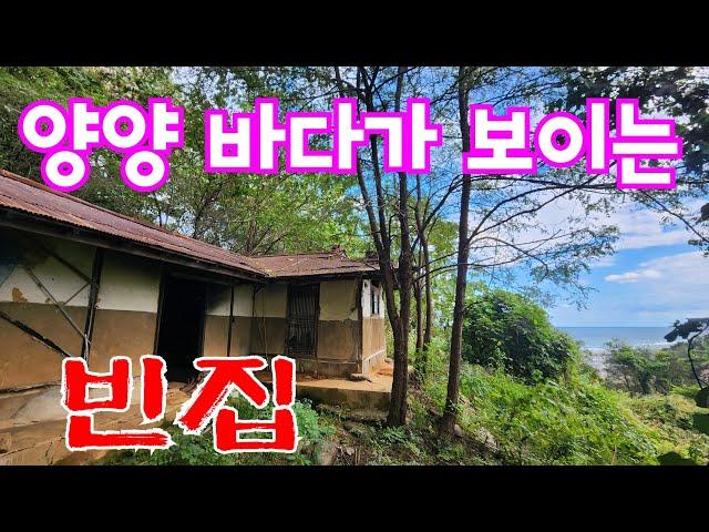 양양 동해바다가 내려다 보이는 풍광이 멋진 산골에 있는 빈집 empty house mountain village Korea  ️