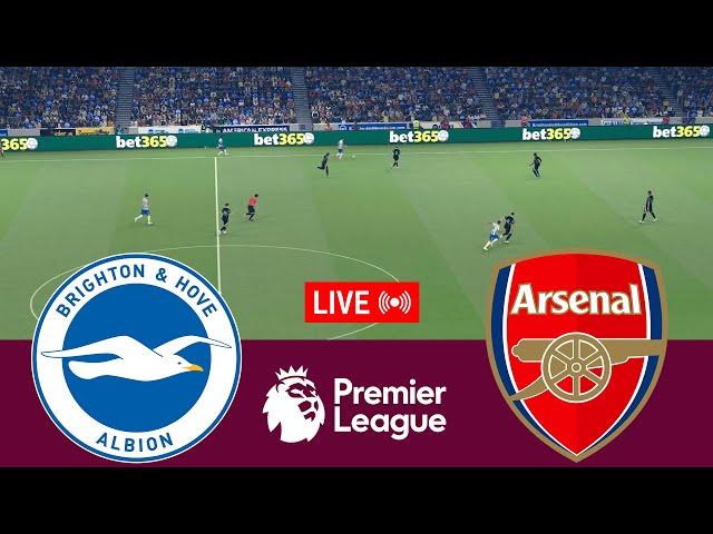 [LIVE] Brighton Hove Albion vs Arsenal Premier League 24/25 Full Match - Video Game Simulation