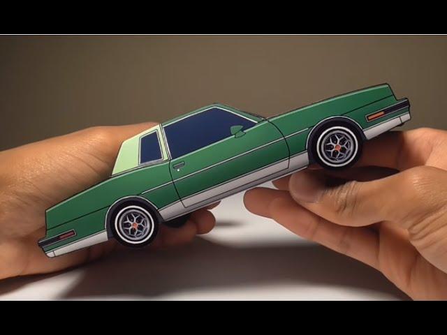 JCARWIL PAPERCRAFT 1981 Pontiac Grand Prix  (Building Paper Model Car)