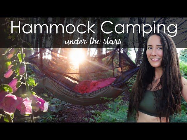 A Beautiful Summer Hammock Camp  Trangia Stove | DD Travel Hammock Bivi + Night Sky Time-lapse