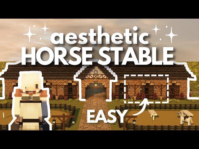 How to Build an Aesthetic Horse Stable Part 1 (Equestrain Style!) [Minecraft]