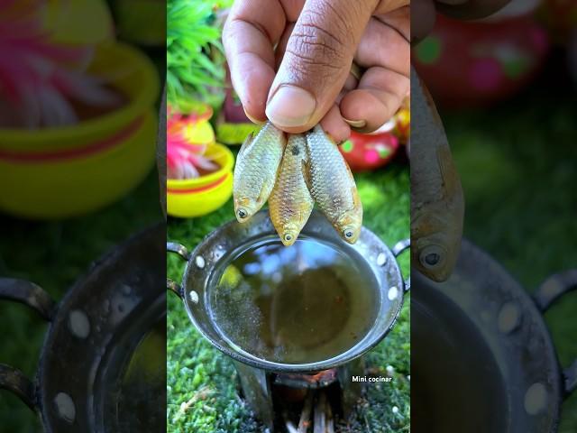 Small fish cooking and eating  #shorts #shortsvideo #youtubeshorts #minicocinar