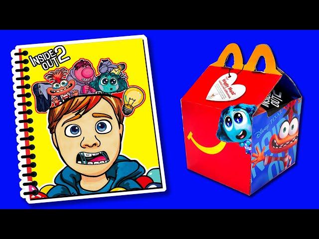 Making INSIDE OUT 2 Game Book ( + Anxiety McDonald kids meal) DIY (Envy camera ) INTENSAMENTE 2