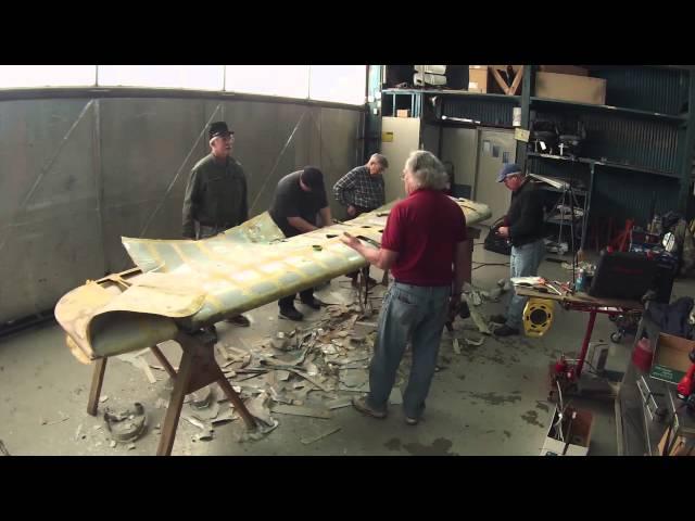 C-123 Rudder Fabric Removal