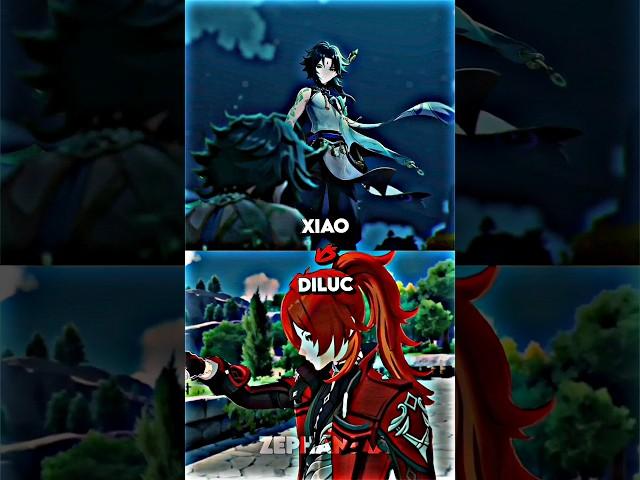 Xiao vs Diluc || #genshin #genshinimpact