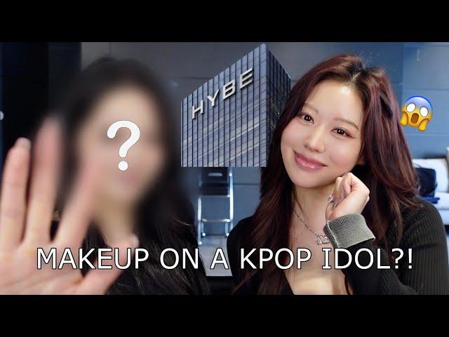 I WENT TO HYBE & DID MAKEUP FOR A KPOP IDOL