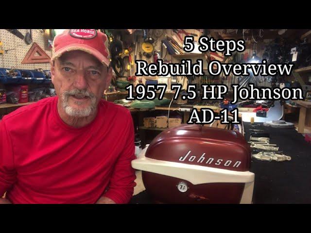 5 Steps to Rebuild 1957 7.5 HP Johnson AD-11 Rebuild Overview