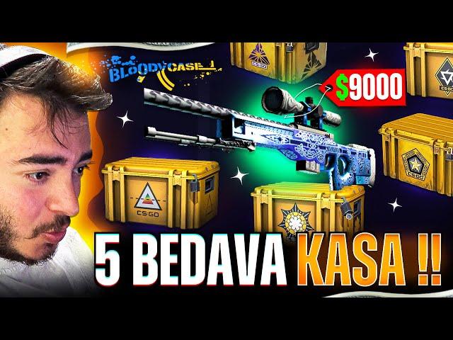 BEDAVA 5 KASA VEREN SİTE'de 210.000TL AWP GUGNIR ÇIKARDIM !! - (BLOODYCASE PROMO CODE)