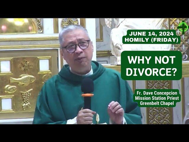 WHY NOT DIVORCE? - Homily by Fr. Dave Concepcion on June 14, 2024