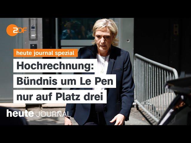 heute journal spezial vom 07.07.2024 Frankreich-Parlamentswahl: Bündnis um Le Pen auf Platz drei