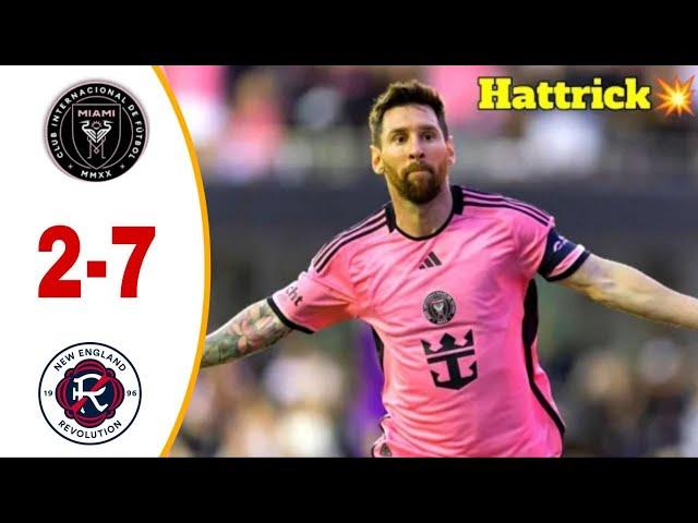 Messi Back Show 4 Goals ️Inter Miami vs New England 7/2 - Highlights & All Goals 2024 -HD #Messi