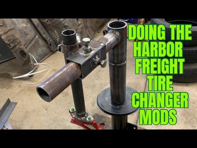 Harbor Freight Tire Changer Mods, to the new black version on the cheap with scrap I had around