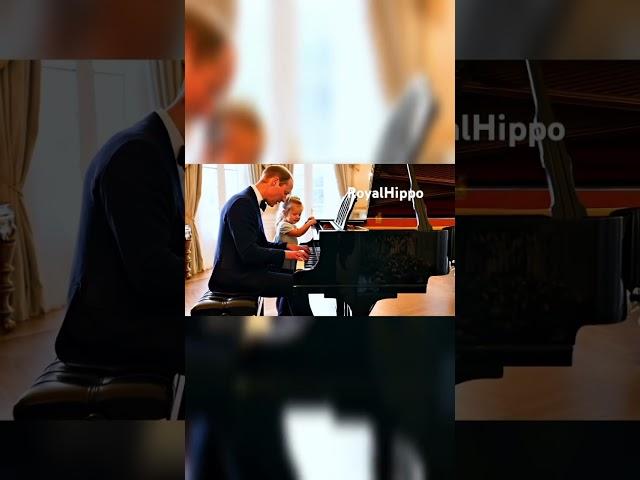 Prince William and Lilibet play the Piano #piano #pianomusic #princewilliam #charlotte #music