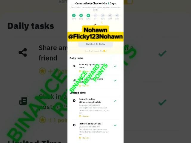  Earn FREE Points on Binance Square!  #No_Investment #Earn_Daily #Free #Crypto #flicky123nohawn