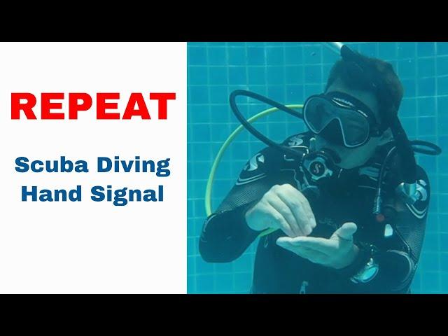 Repeat Sign - Scuba Diving Hand Signal