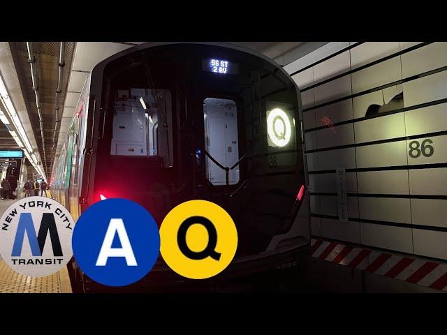 MTA NYCT: (A) & (Q) Trains Action at 86 Street 2nd Avenue [@Robcia335 ]