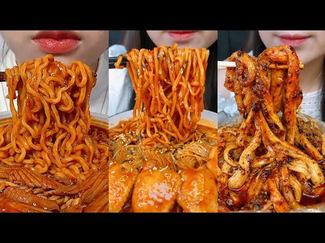 Tổng hợp ăn MÌ CAY spicy noodles, Malatang • NO TALKING 먹방 compilation mukbang