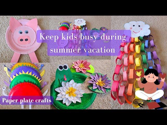 Paper craft ideas to keep kids busy/ Summer camp activity ideas/ Easy paper plate craft ideas