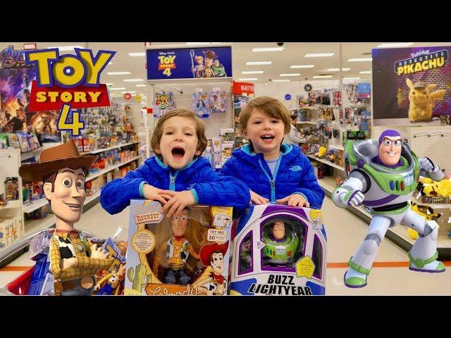 Disney Toy Story 4 Toy Hunt with Fun New Toys For Kids and the Dinosaur Patrol