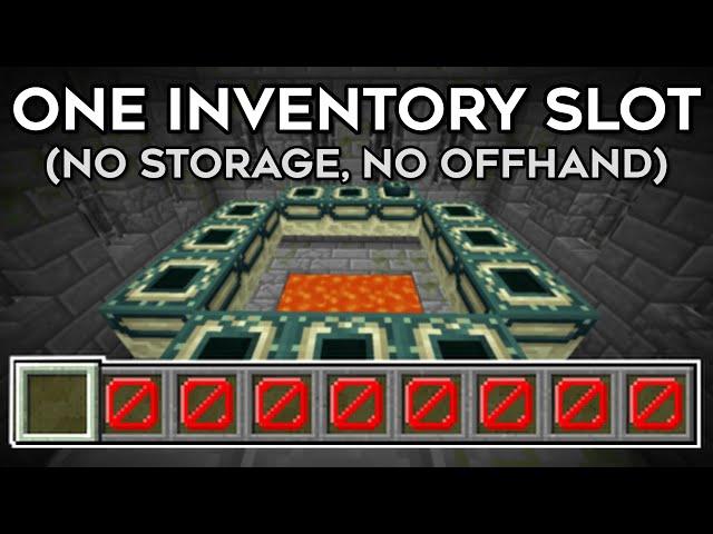 Is It Possible To Beat Minecraft With Only ONE Inventory Slot?