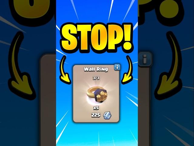 Should You Buy and Sell Wall Rings for Gems?! #coc #clashofclans #cocupdate