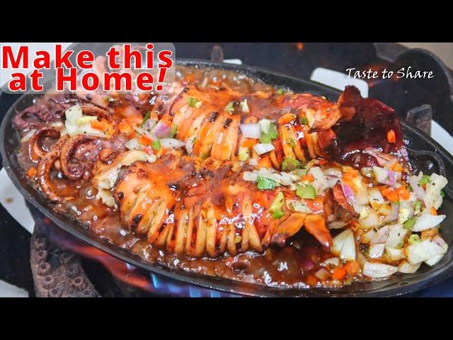 SIMPLE WAY & SECRET How to cook Tasty SQUID recipe EASY technique of Cooking Sizzling Squid