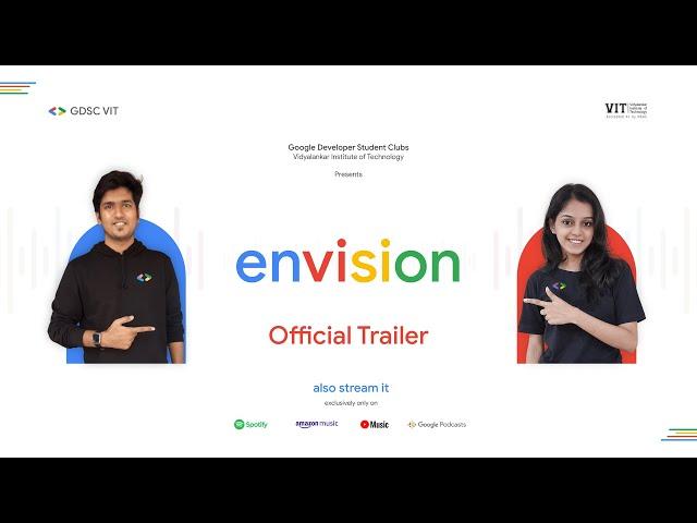 Envision | 21st Jan | Official Podcast Trailer | Episode 01 | GDSC VIT Mumbai | Pranav K | Sonali B