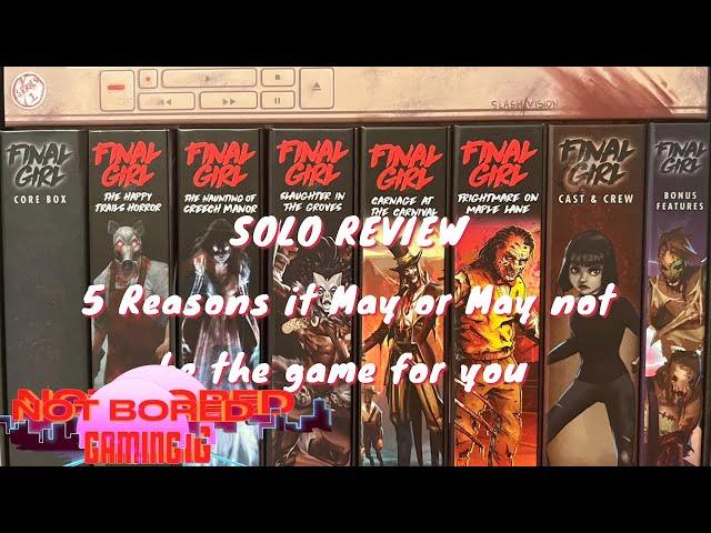 Final girl - Solo Review - Not Bored Gaming