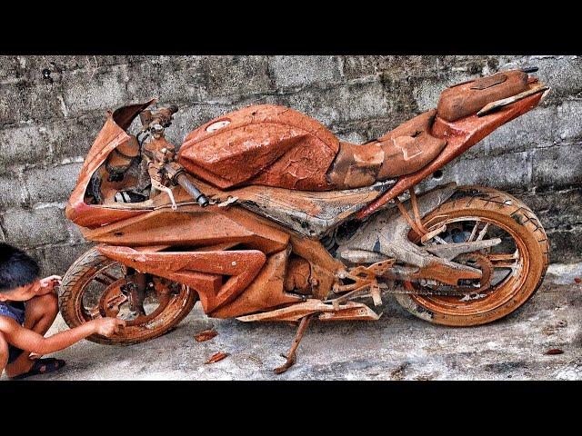 Full restoration a very old abandoned super sports motorcycle | Restore abandoned superbike