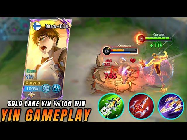 PERFECT!! YIN %100 DEADLY COMBO (When will Yin be nerfed?) | BEST SPELL FOR YIN | MLBB YIN GAMEPLAY