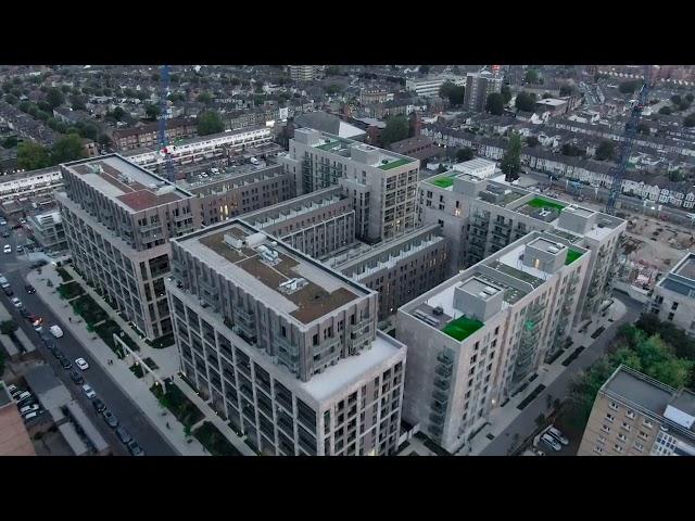 Aerial view of Upton Gardens, Green Street, Upton Park, Stratford, London, E13