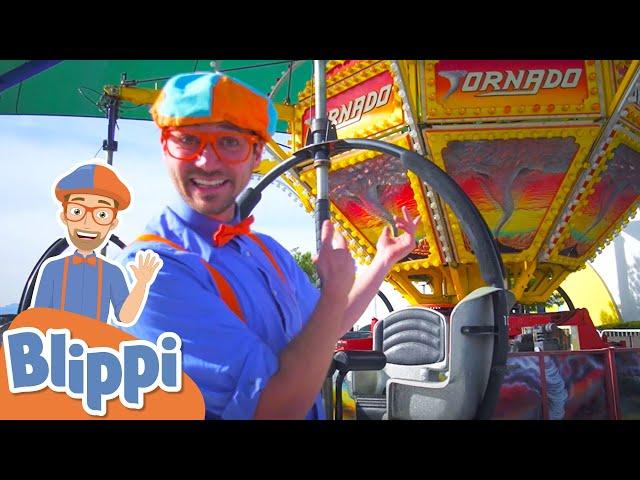 Blippi Visits A Kids Theme Park And More Learning With Blippi | Educational Videos For Kids