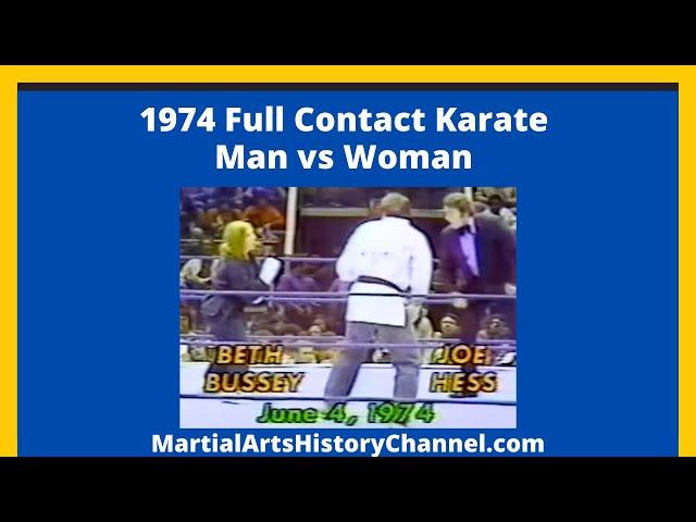 1974 Wide World of Sports Full Contact Karate Man vs Woman. It doesn't end well.