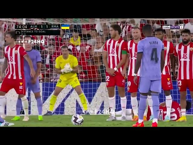 David Alaba  spectacular Free-kick Against Almeria #realmadrid #football