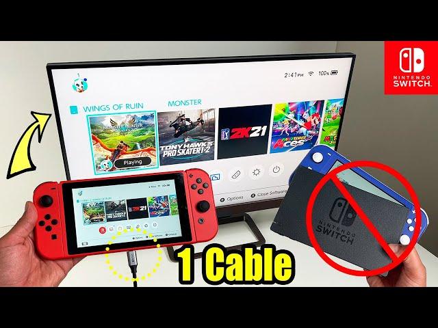 1 Cable to Connect Your Nintendo Switch to TV | EhYoo USB-C to HDMI Nintendo Switch Accessory